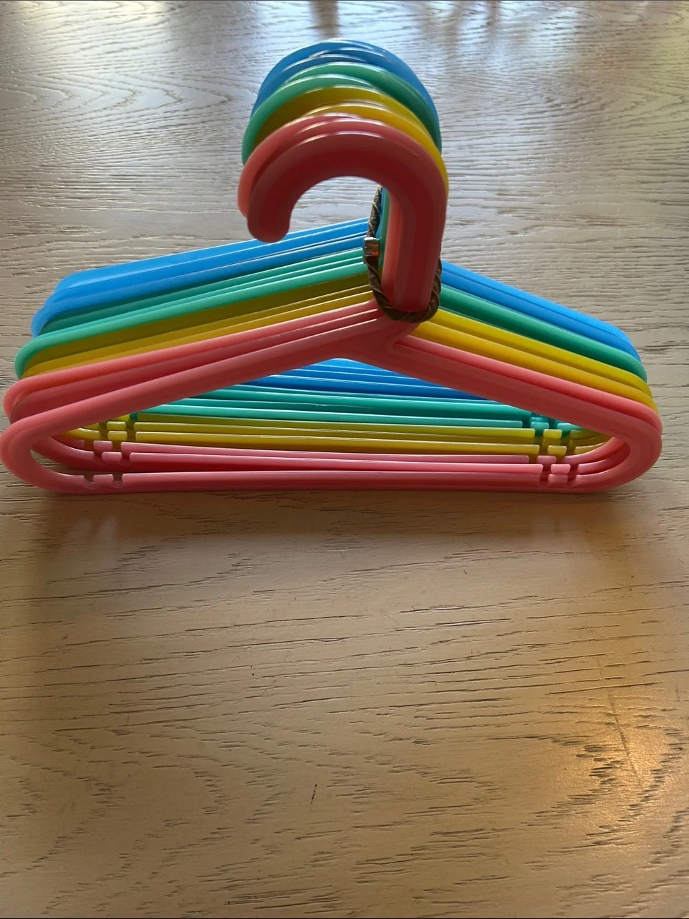 IKEA Plastic Kids Closet Hangers in Pink, Yellow, Green, Blue. 14 total